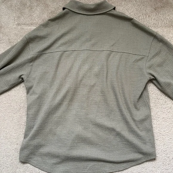 Olive Green Button-Up - Picture 3 of 5